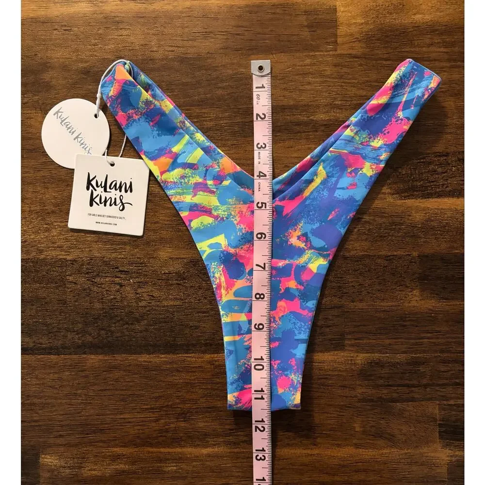 Kulani Kini's Size Small Bikini Bottom Cheeky Low V Cut Moon Lagoon